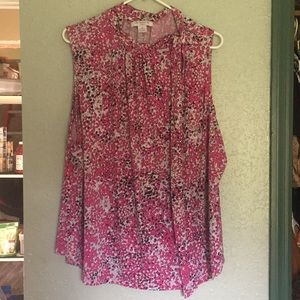 Liz Claiborne 3X blouse pink multi color plus size